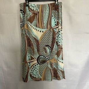 Vintage Y2K Kim & Co. Abstract Graphic Midi Skirt